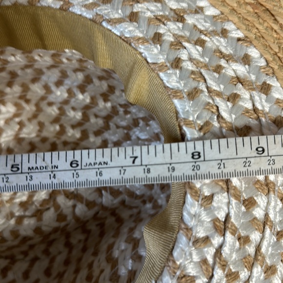 Kate Landry tan and white hat - Picture 6 of 8